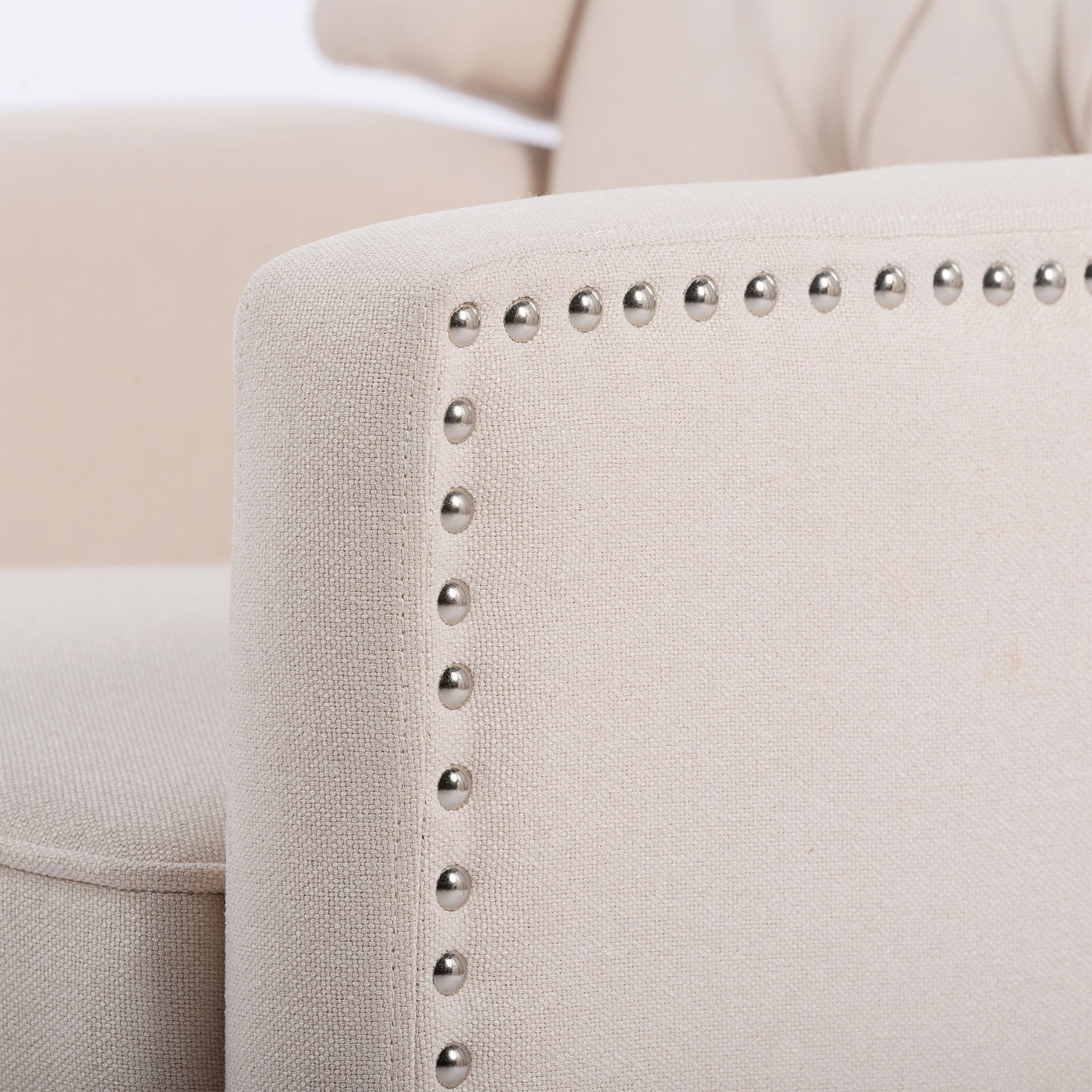 Manual Wing Chair Recliner - Beige