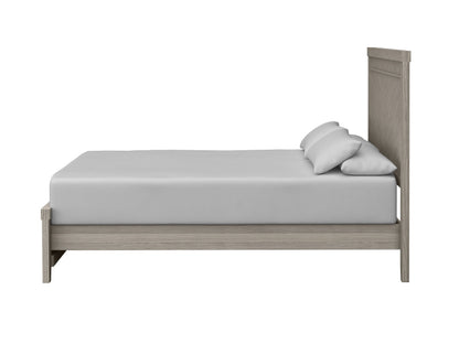 Queen Panel Bed - Light Gray