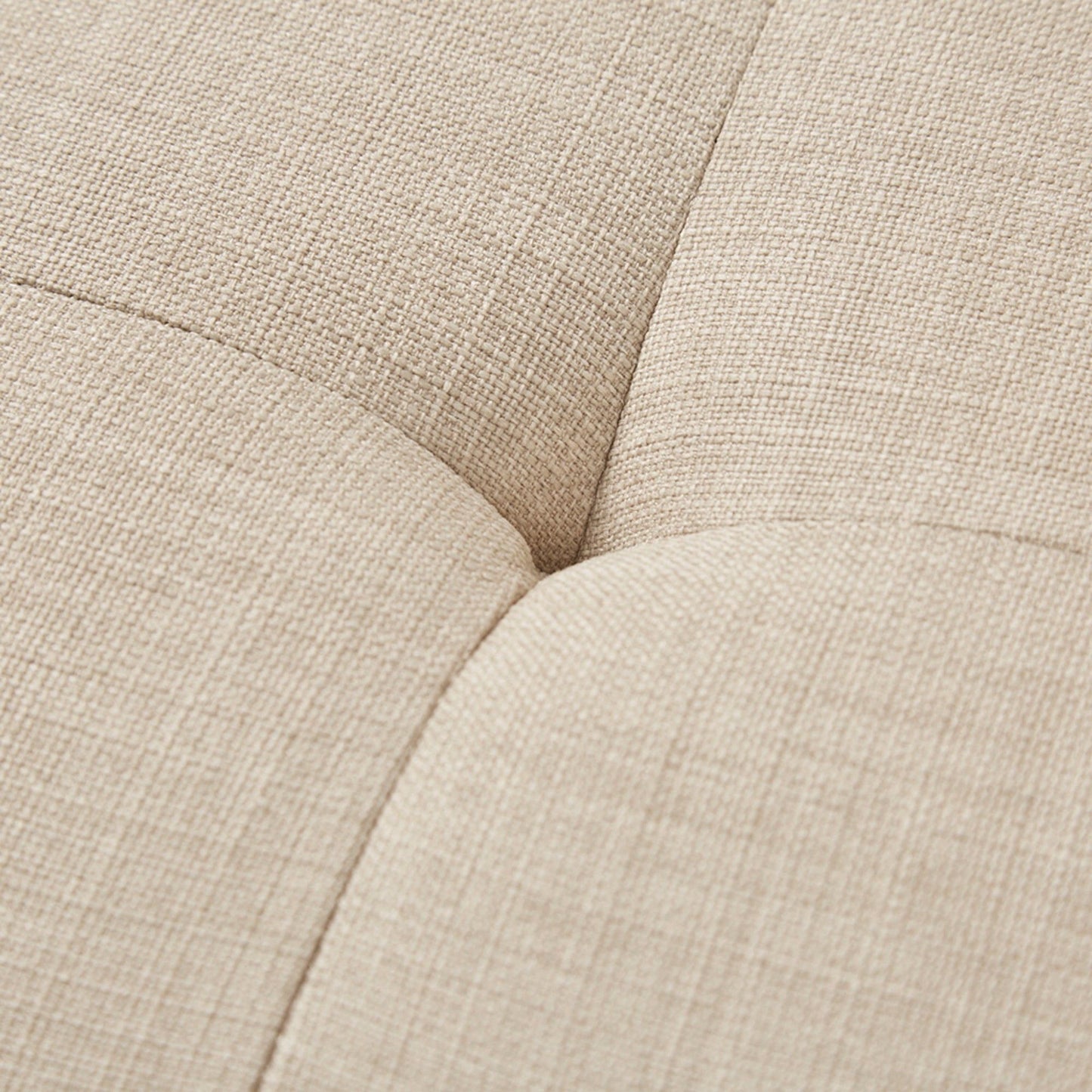 Mid - Century Lounge Chair With Button Tufting Polyester And Pecan Wood - Beige