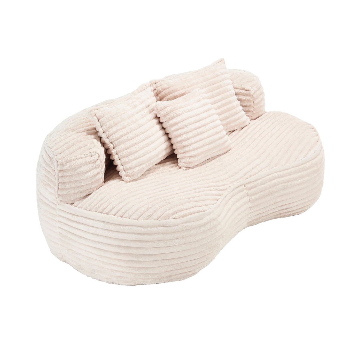 Bean Bag Sofa Lazy Sofa Comfort Lounger High Back Chair For Adults And Kids, Indoor & Outdoor - Beige