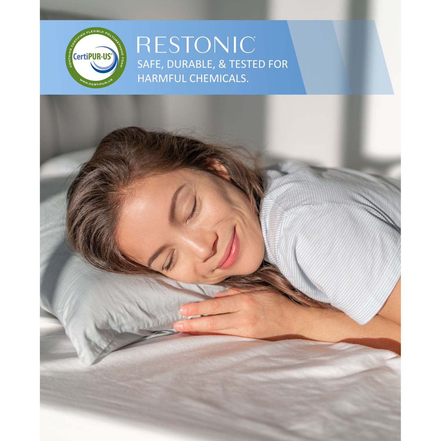 Comfort Care - Queen Size Hybrid Restful Nights Euro Top Mattress With Premium Comfort Bedding Pack - Black / White