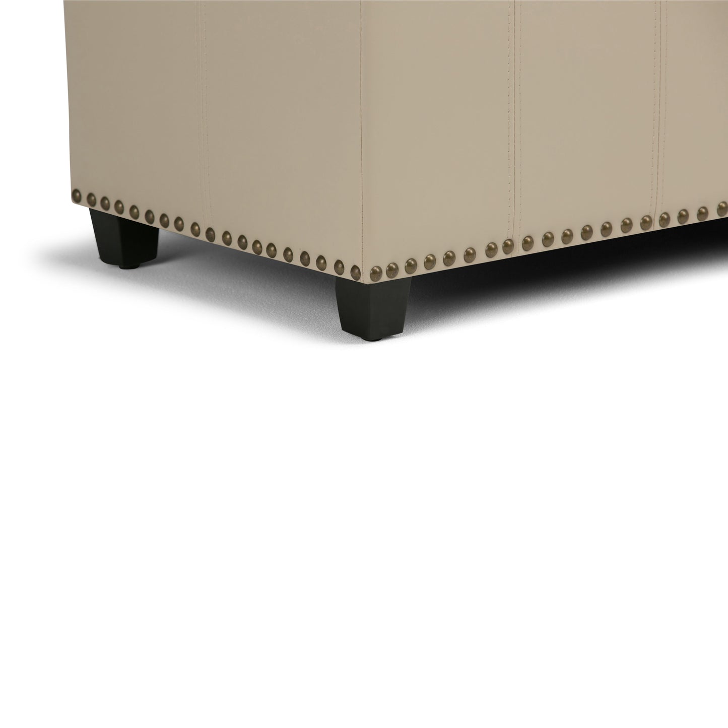 Amelia - Storage Ottoman Bench - Satin Cream