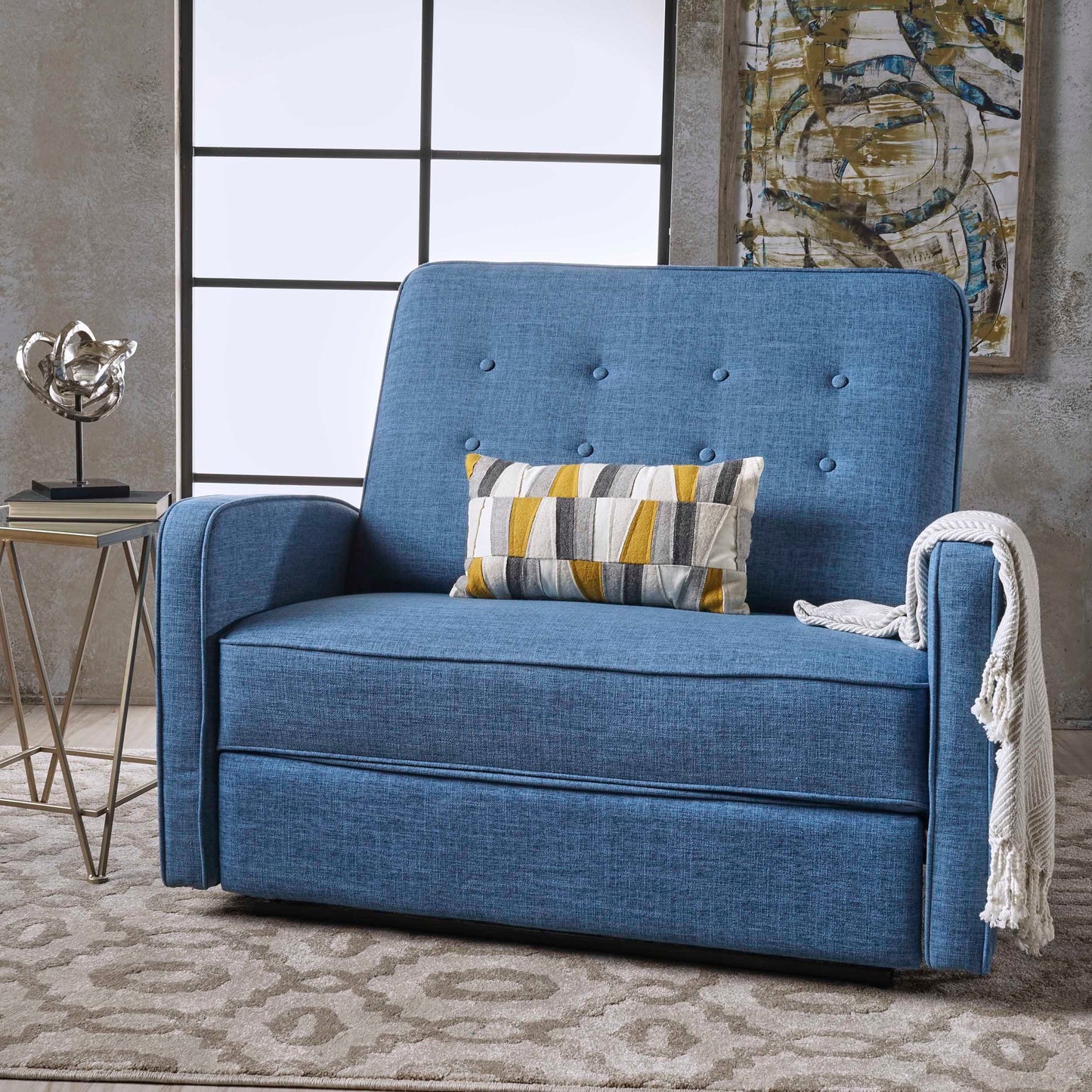 Wide Manual Standard Recliner - Blue