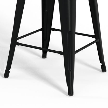 Rayne - Mid Century & Industrial Counter Height Stool (Set of 4) - Black