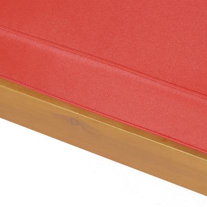 Brava - X Back Corner Bench R With Coffee Table - Red