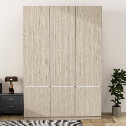 6 Doors Wardrobe Storage For Bedroom - Nature