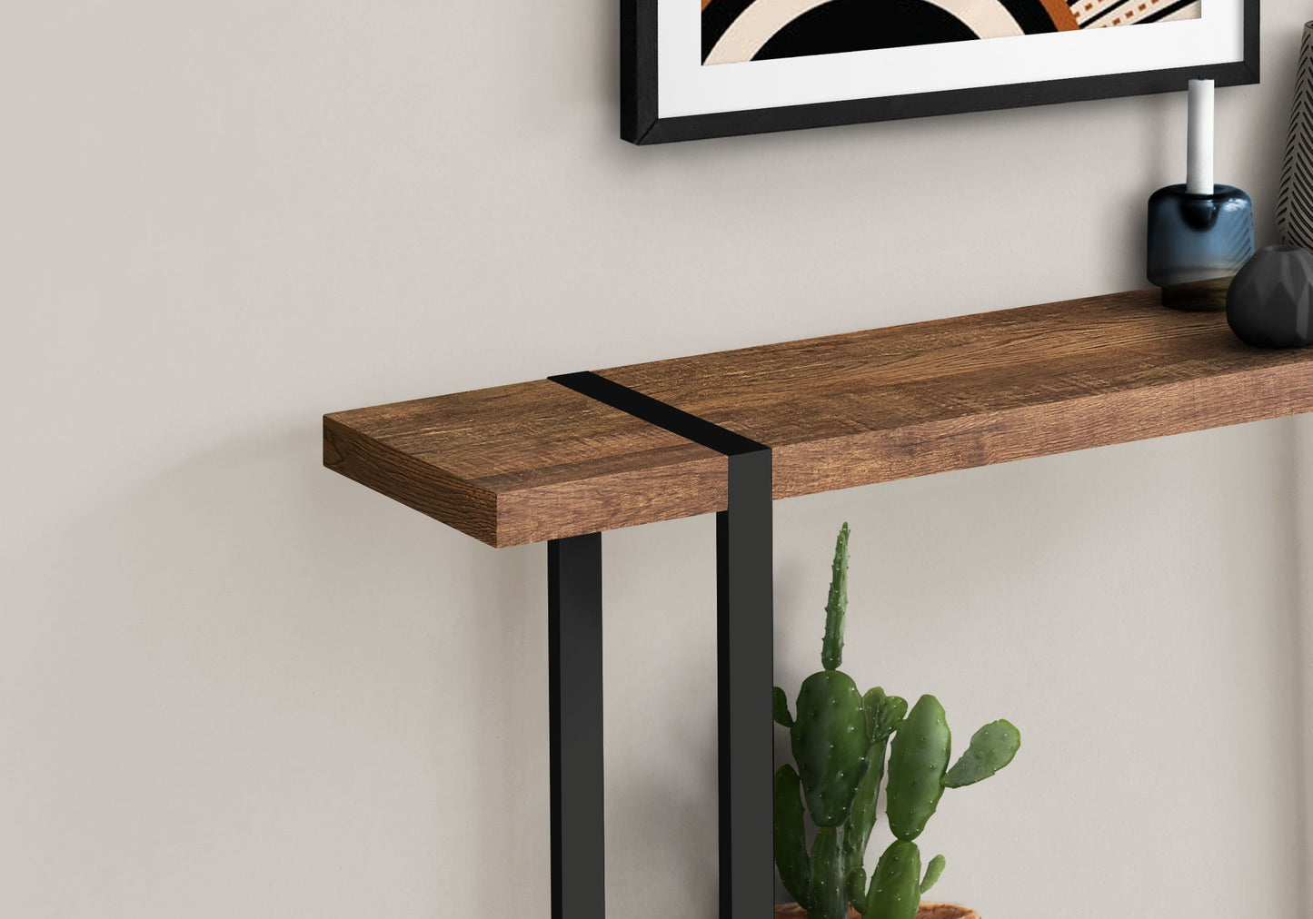 Accent Console Table For Entryway, Contemporary & Modern - Brown