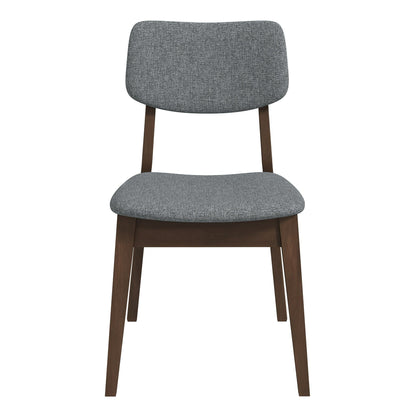 Carlos - Solid Back Side Chair (Set of 2) - Brown / Gray