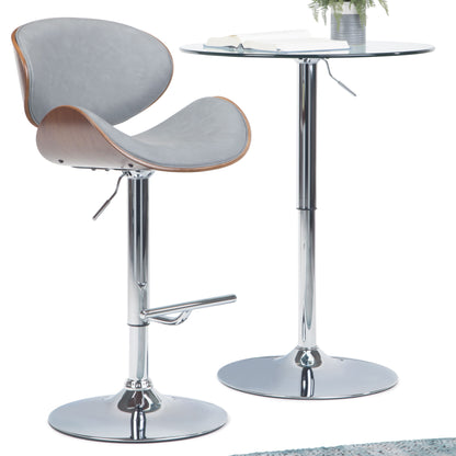 Marana - Bentwood Adjustable Swivel Bar Stool - Stone Gray