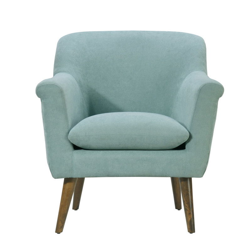 Shelby - Woven Fabric Oversized Armchair - Aquamarine Teal