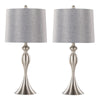 Ashland - Contemporary Table Lamp (Set of 2) - Nickel / Gray