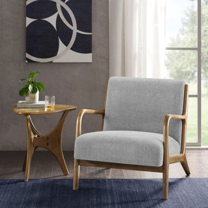 Lounge Chair Mid - Century Style Polyester Upholstered - Gray