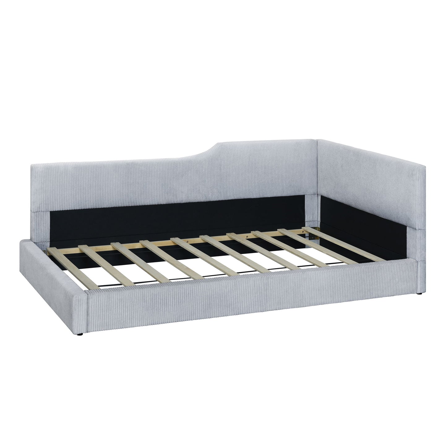 Twin Size L Shaped Upholstered Daybed - Gray