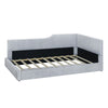 Twin Size L Shaped Upholstered Daybed - Gray
