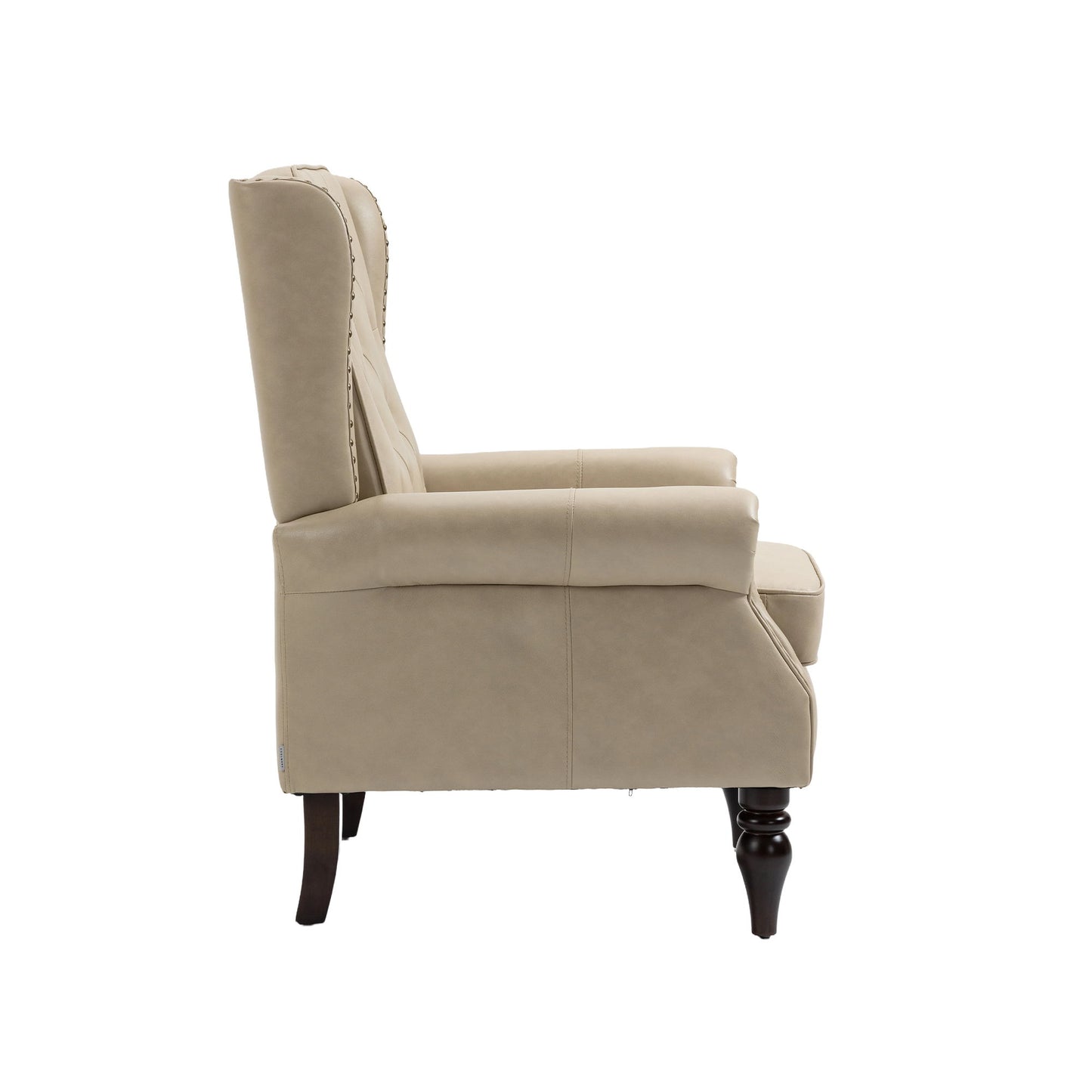Modern Accent Chair Lounge Chair With Sturdy Wood Legs - Camel