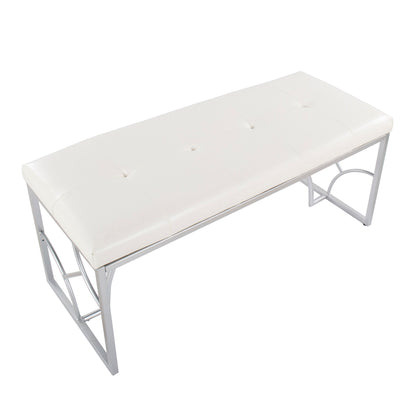 Constellation - Contemporary Bench - Silver / White