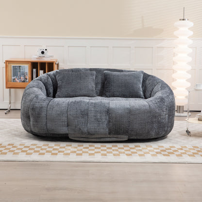 Contemporary Bean Bag Sofa Lazy Sofa Durable Comfort Lounger For Indoor & Outdoor Use - Gray