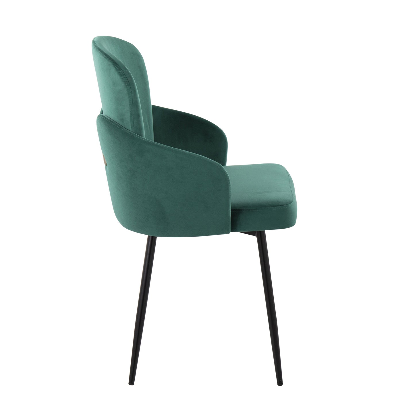 Dahlia - Contemporary Dining Chair (Set of 2) - Black / Green