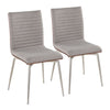 Mason - Contemporary Dining / Chair With Swivel (Set of 2) - Walnut / Gray