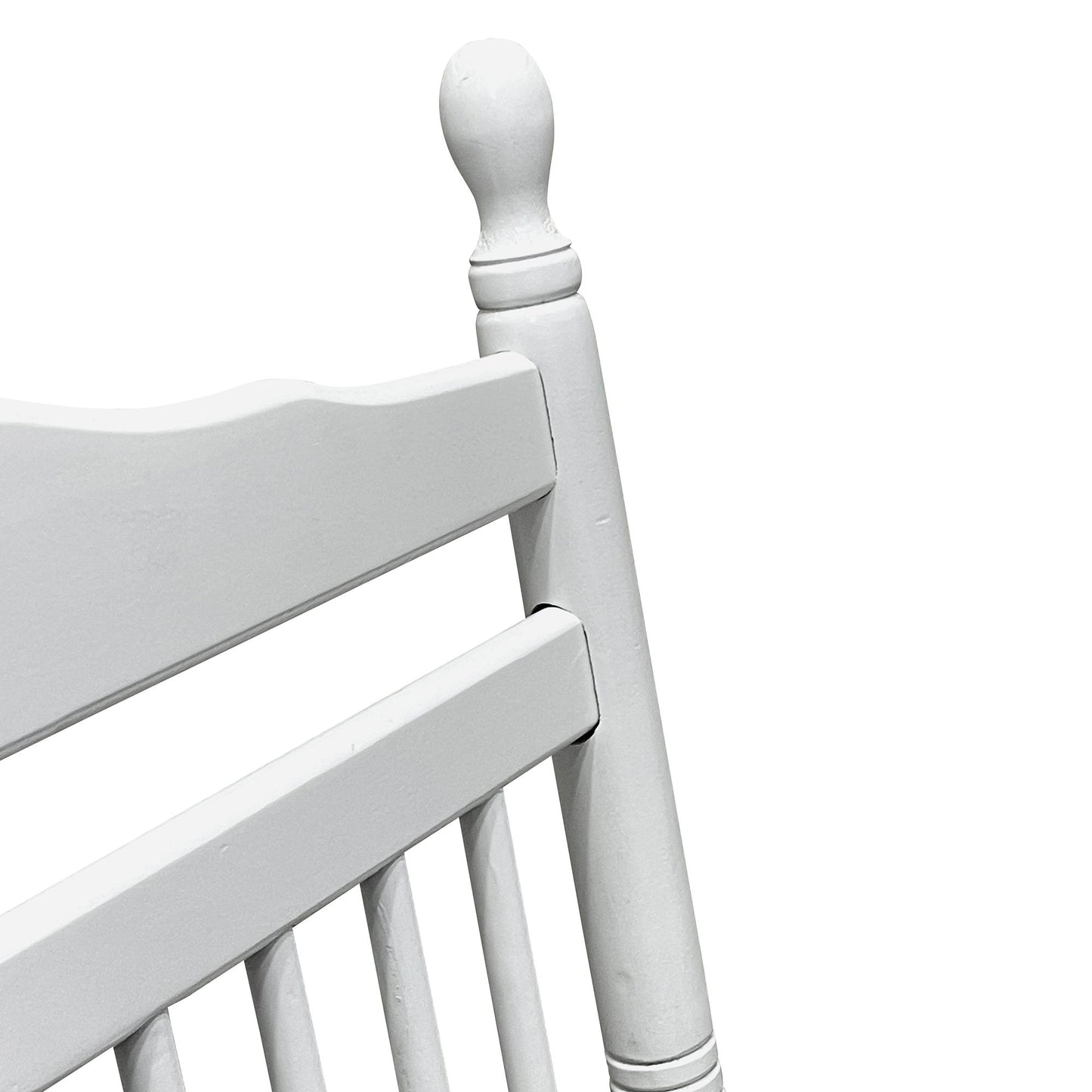 Balcony Porch Adult Rocking Wood Chair - White