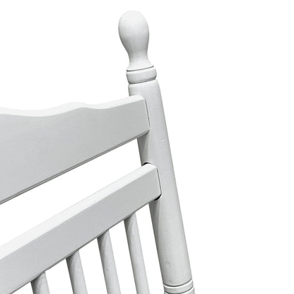 Balcony Porch Adult Rocking Wood Chair - White
