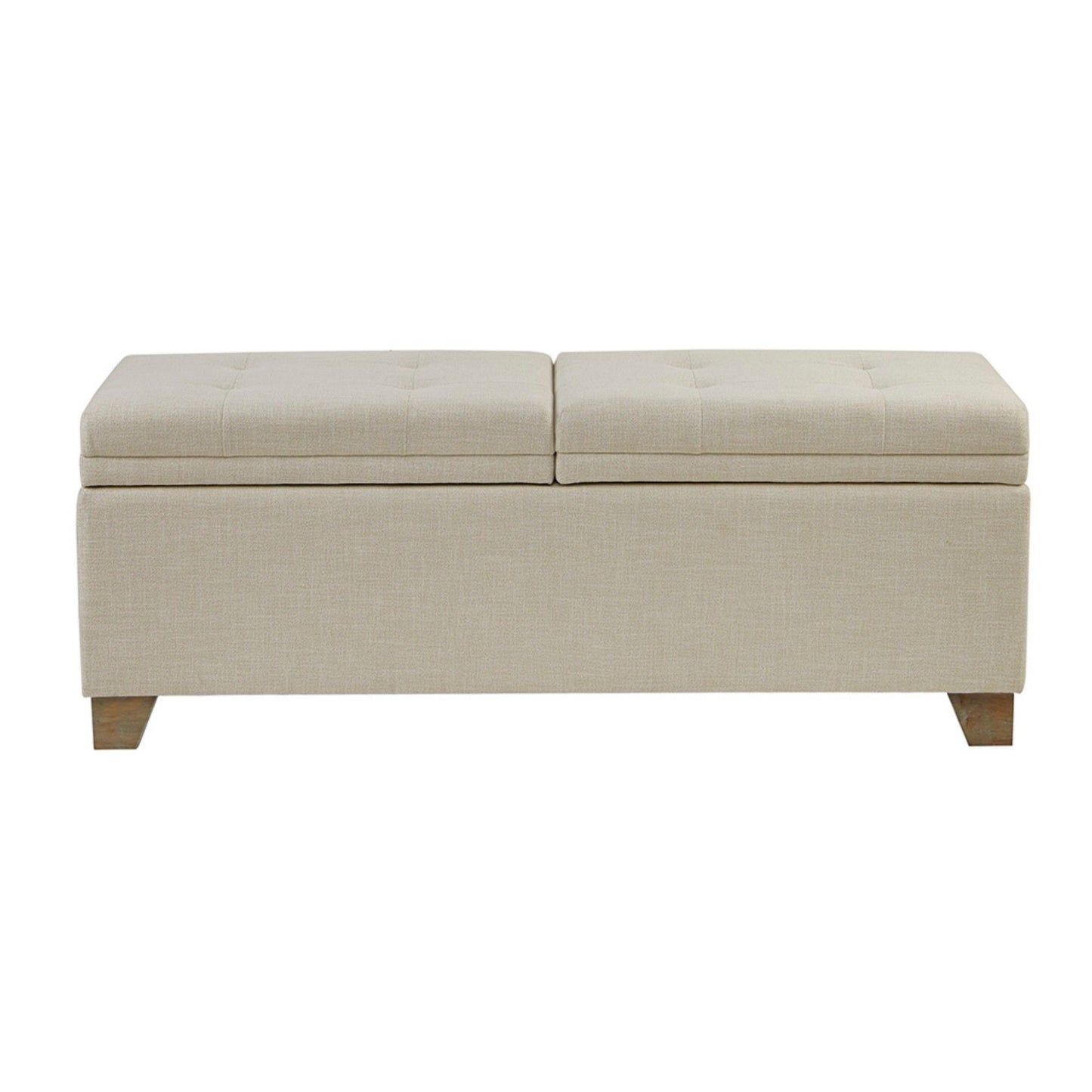 Soft Close Storage Bench Upholstered - Natural
