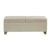 Soft Close Storage Bench Upholstered - Natural