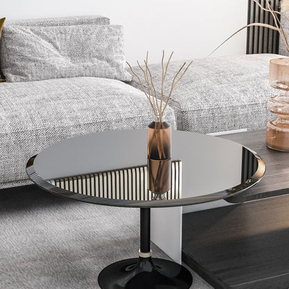 32" Round Tempered Glass Table Top Glass 2 / 5" Thick Beveled Polished Edge - Black