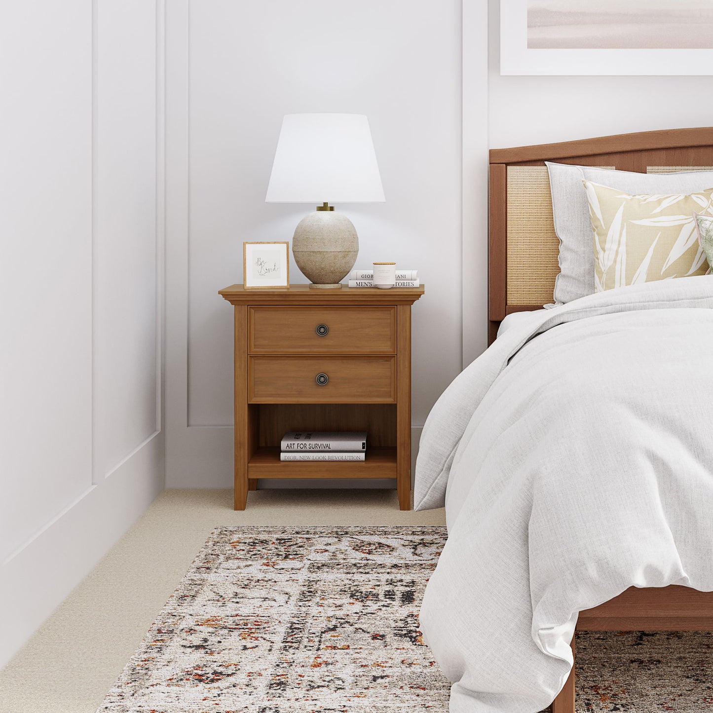 Amherst - Bedside Table - Light Golden Brown