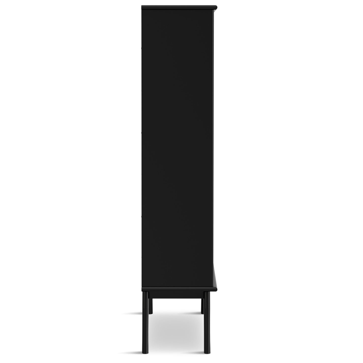 Draper - Mid Century Wide Bookcase And Storage Unit - Black