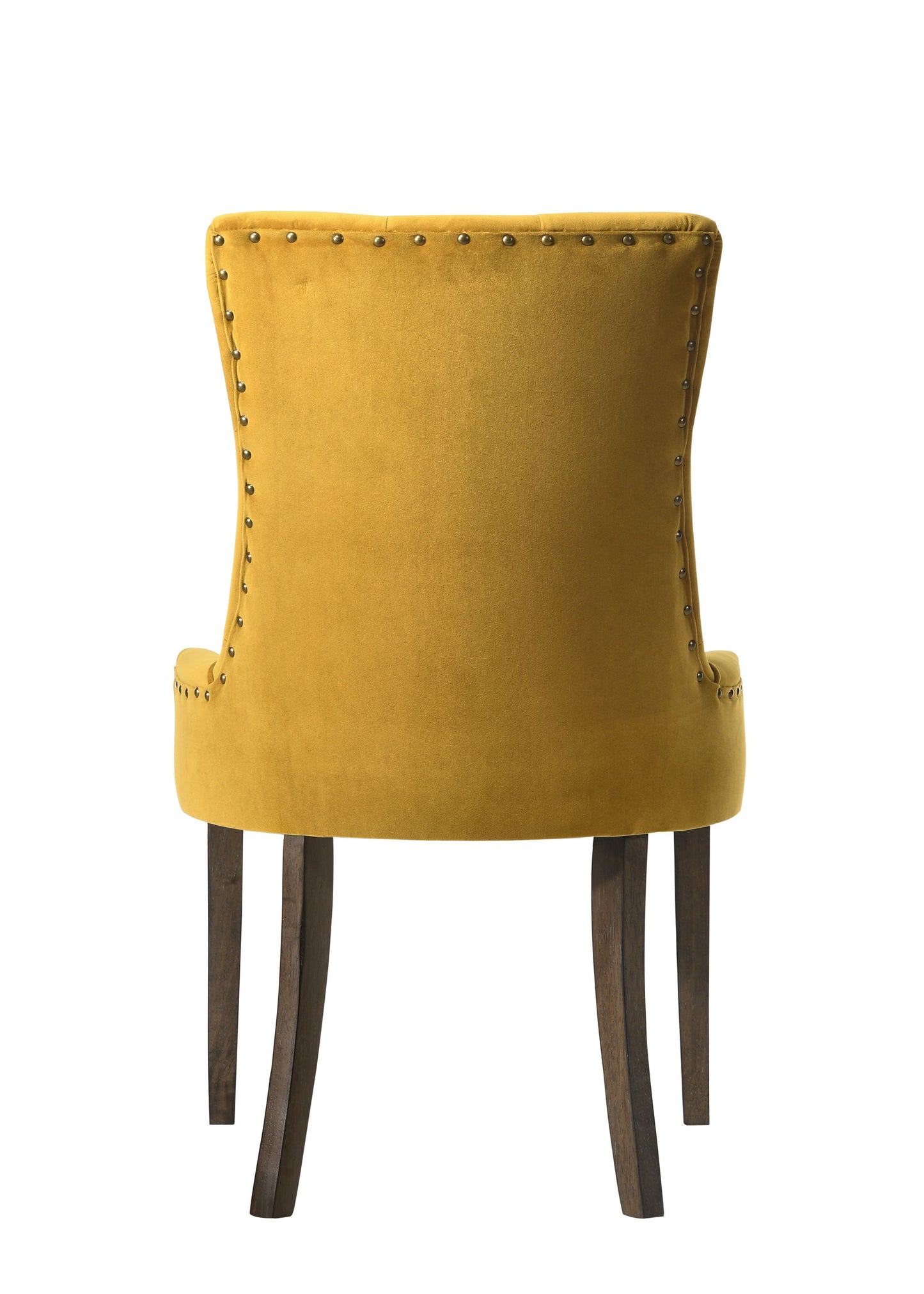 Farren - Velvet Side Chair (Set of 2) - Espresso / Yellow