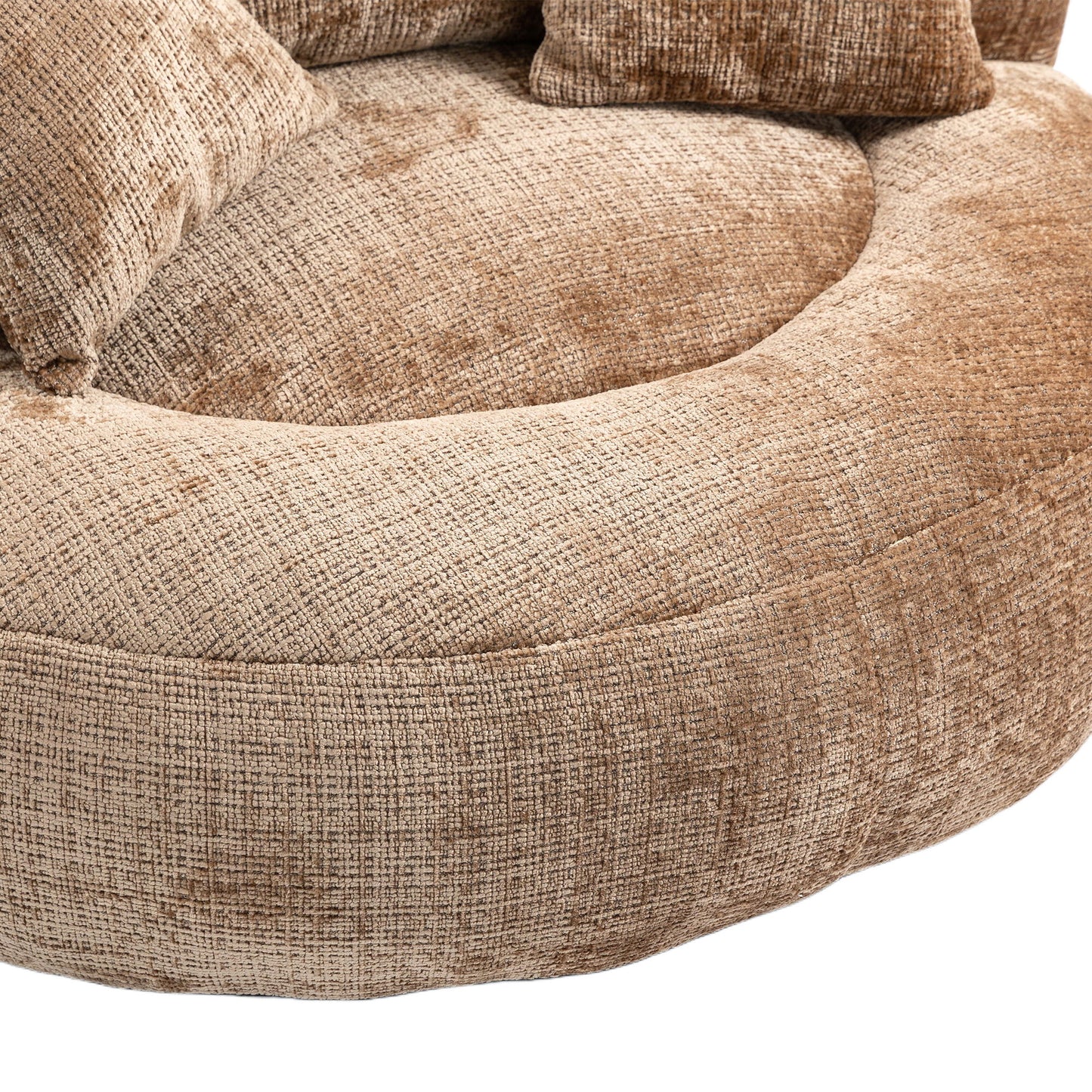 Lazy Sofa Durable Comfort Lounger High Back Bean Bag Chair With 3 Pillows - Coffee