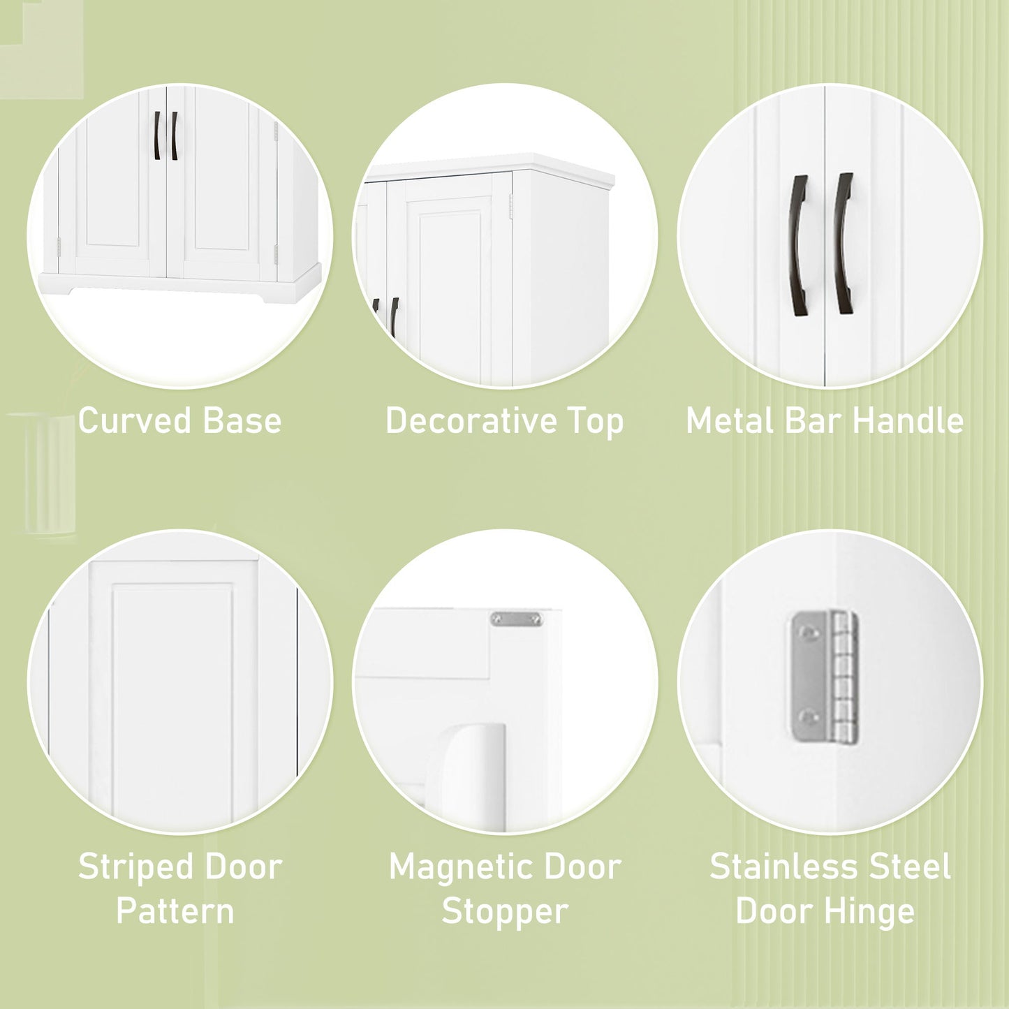 Bathroom Storage Cabinet With Multi Functional Storage Space, Drawer With Slide Rails, Adjustable Shelf - White