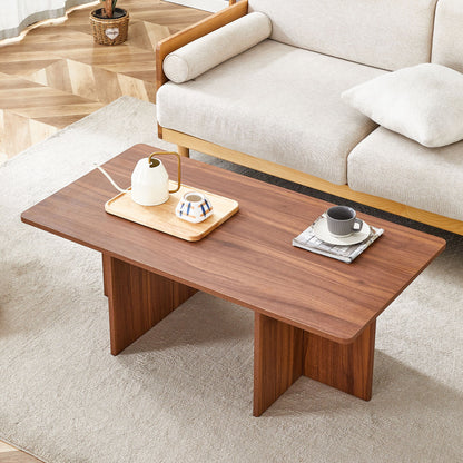 Modern Triangular Support Tea Table, Lightweight And Stable, Perfectly Integrating Nature And Industry - Walnut