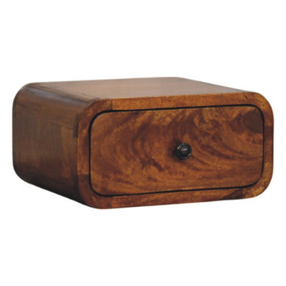 Avora - Mini Wall Mounted 1 Drawer Nightstand - Beige Brown