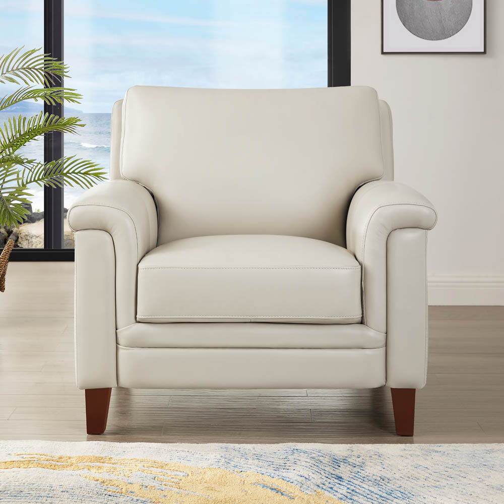 Westcott - Leather Chair - Beige