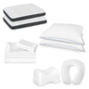 12 Piece California King Size Premium Comfort Bedding Pack - White