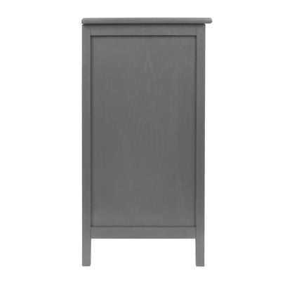 3 Drawer Cabinet Natural Rattan Suitable For Bedroom - Gray