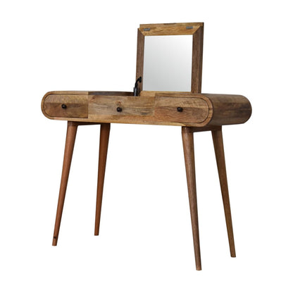 Round Dressing Table - Oak