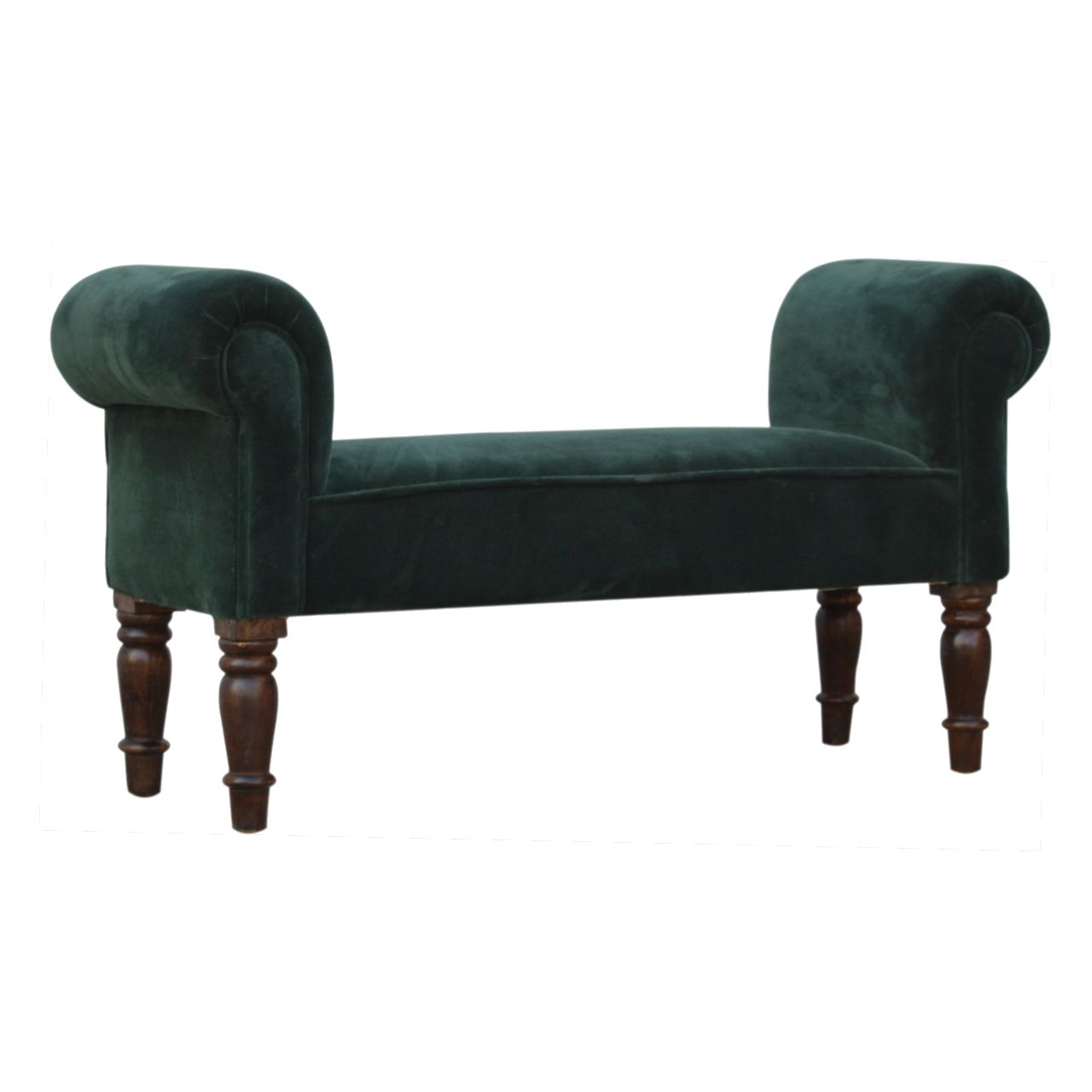 Velvet Bench - Emerald