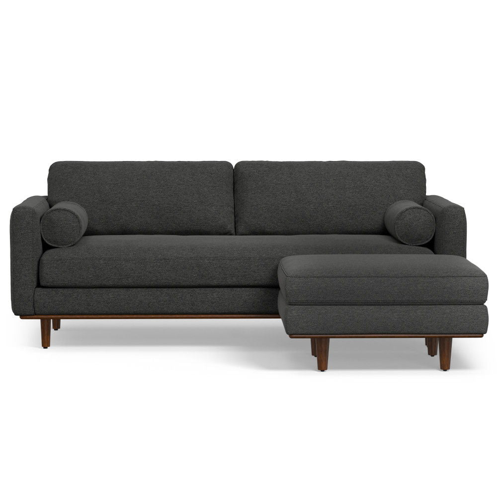 Morrison - Sofa And Ottoman Set - Charcoal Gray