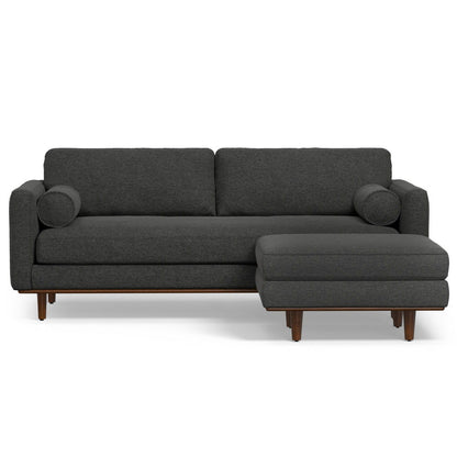 Morrison - Sofa And Ottoman Set - Charcoal Gray