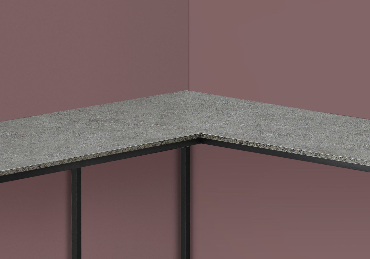 Computer Desk, Home Office, Corner, L Shape, Laptop, Contemporary & Modern - Gray