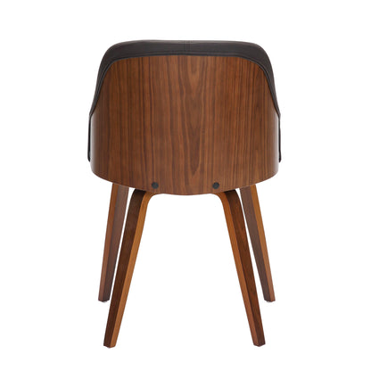 Bacci - Mid-Century Modern Dining / Chair - Walnut / Brown