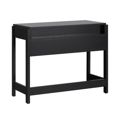 Transitional Reeded Writing Desk With Drawer - Black