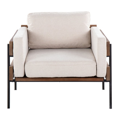 Kari - Farmhouse Chair - Black / Brown / Cream
