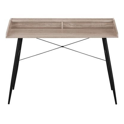 Computer Desk For Home Office, Laptop, Storage Shelves, Contemporary Versatile Placement - Taupe