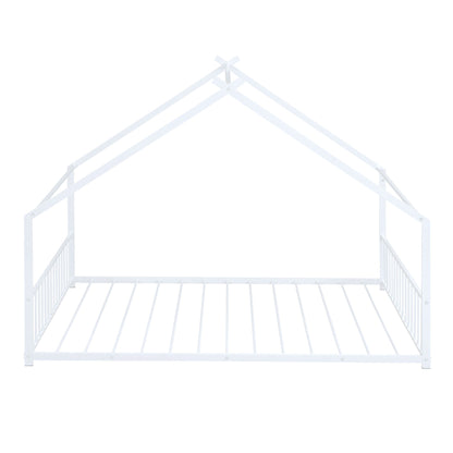 Full Size House Bed - White