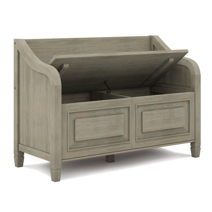Connaught - Entryway Storage Bench - Distressed Gray