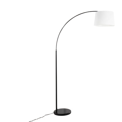 March - Contemporary Floor Lamp - Black / White
